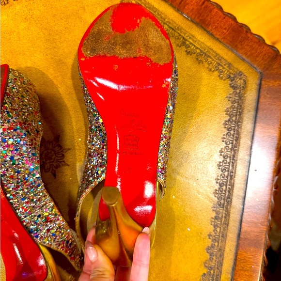 CHRISTIAN LOUBOUTIN 
Glitter No Prive 120 Pumps size 38 UK 4” Heel MSRP $895 - Picture 15 of 15